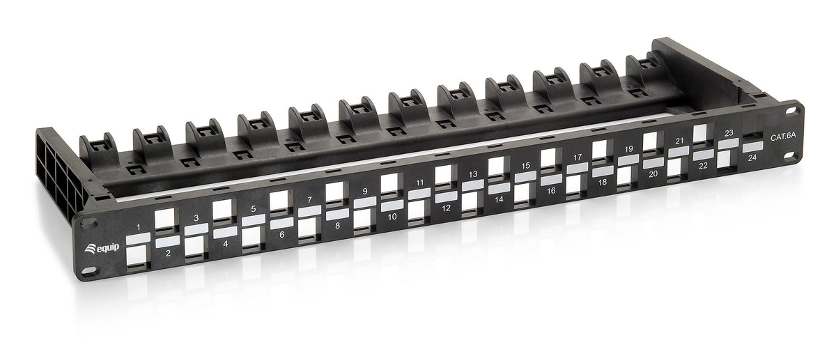 EQUIP Patch Panel Vacío 24p Cat.6A 1U (EQ769225)