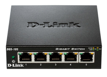 D-Link Switch 5 puertos RJ45 10/100/1000mbps sobremesa (DGS-105)