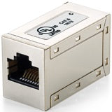 Adaptador desde RJ45 hembra a RJ45 hembra categoria 6 e apantallado