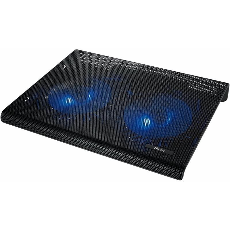 SOPORTE + VENTILADOR NOTEBOOK TRUST HASTA 17.4" BLACK