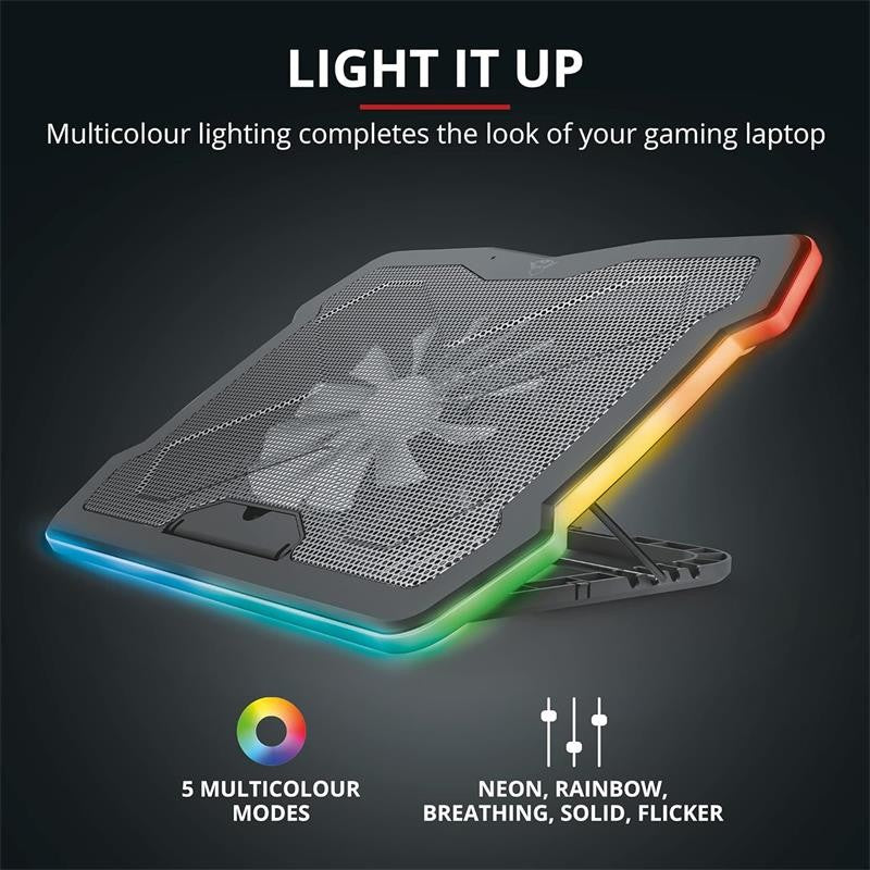 SOPORTE + VENTILADOR TRUST GXT1126 AURA REFRIGERACION RGB