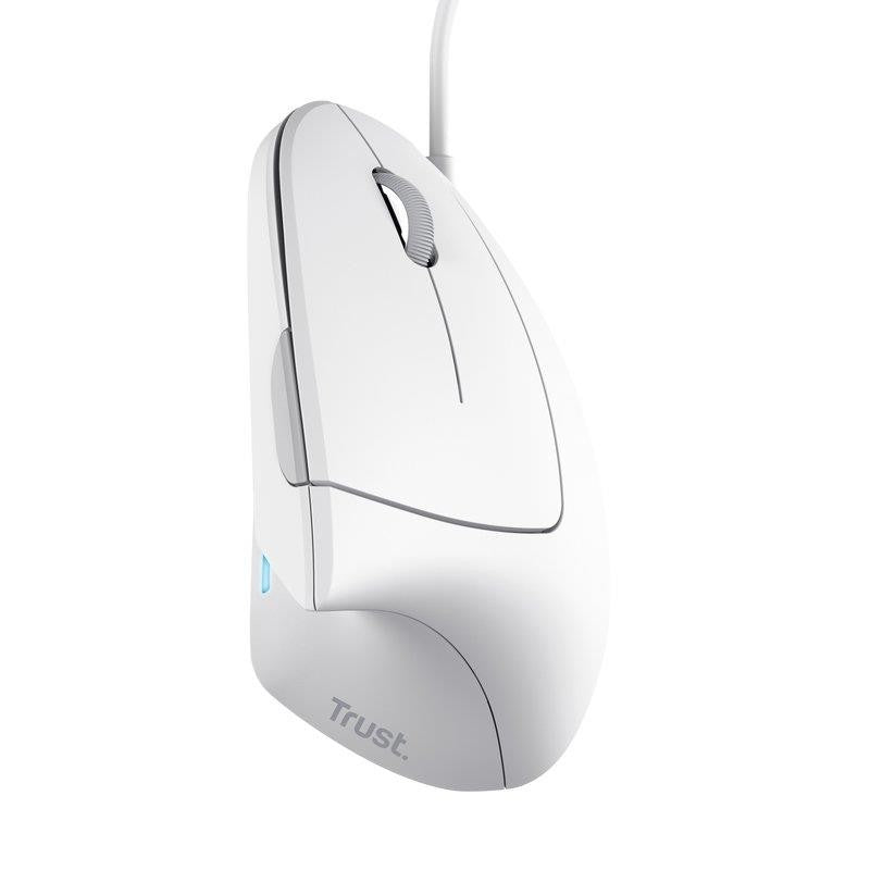 RATON TRUST VERTO USB ERGONOMIC WHITE