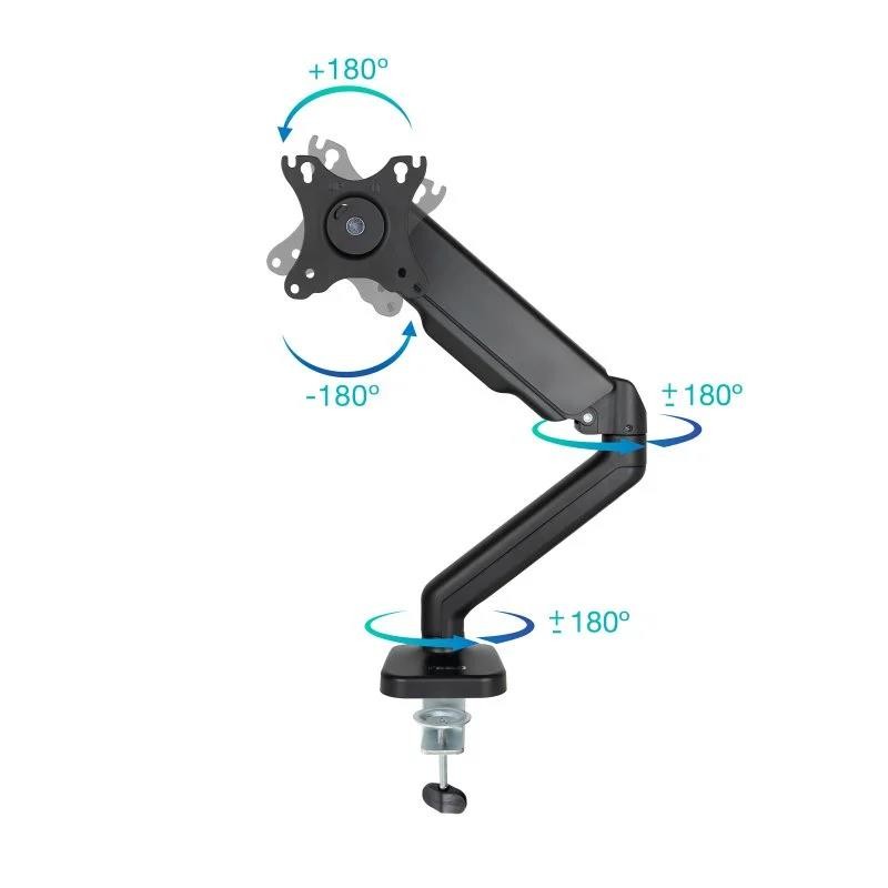 SOPORTE DE MESA TV MONITOR TOOQ ERGONOMICO ASISTIDO 17-32 BLACK
