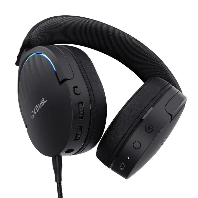 AURICULARES + MICROFONO TRUST GAMING RGB GXT 491 FAYZO HEADSET WIRELESS