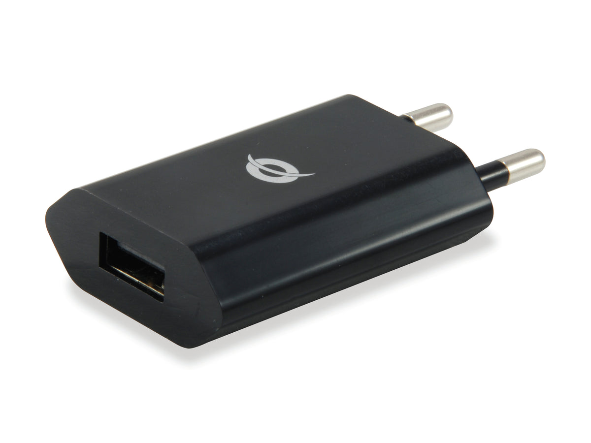 Cargador CONCEPTRONIC Pared 1xUSB 2.0 Negro (CUSBPWR1A)