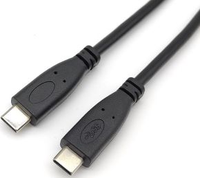 Cable desde USB-C macho a USB-C macho longitud 1 metro velocidad de transferencia de datos de hasta 480mbps doble blindaje para una transferencia de datos sin errores corriente de salida de hasta 3a.