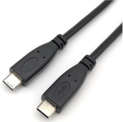 Cable desde USB-C macho a USB-C macho longitud 2 metros velocidad de transferencia de datos de hasta 480mbps doble blindaje para una transferencia de datos sin errores corriente de salida de hasta 3a.