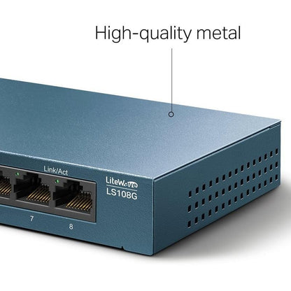 SWITCH TP-LINK GIGABIT 8 PUERTOS LS108GP POE+ METALICO