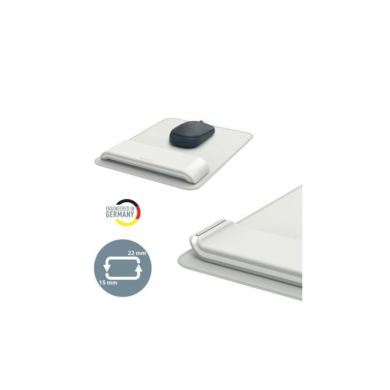 ALFOMBRILLA + REPOSAMUÑECA TECLADO LEITZ ERGONOMICO LIGHT GREY