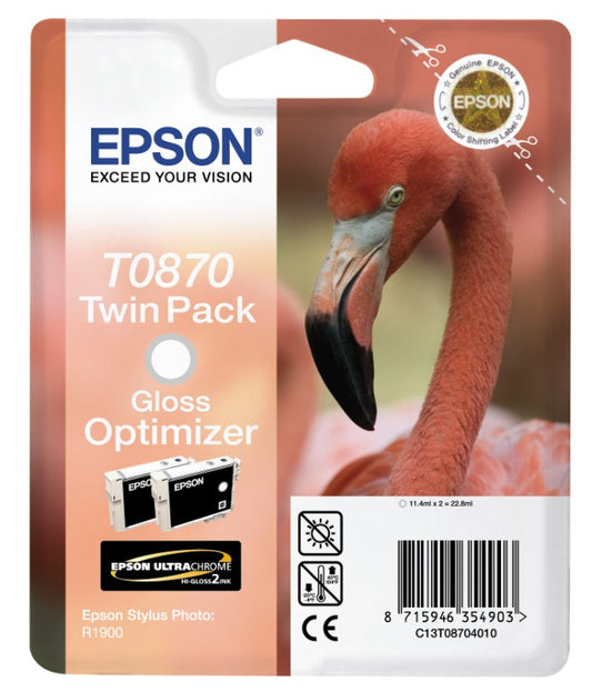 Epson T0870 Gloss Optimizer Ink x2 (C13T08704010)