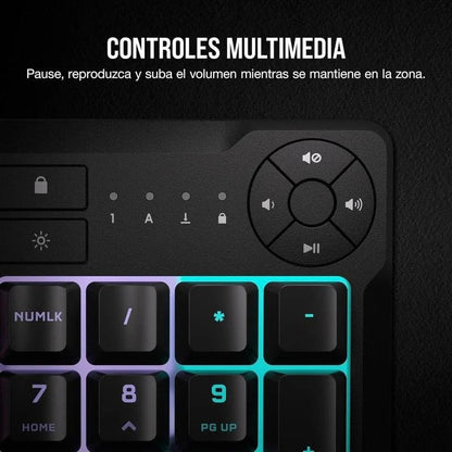 TECLADO GAMING CORSAIR K55 USB ICUE BLACK