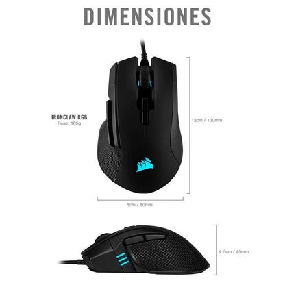RATON GAMING CORSAIR IRONCLAW USB RGB BLACK