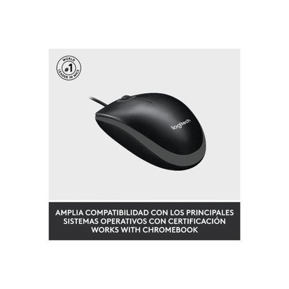 RATON LOGITECH M100 USB 1000DPI BLACK