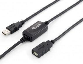 Cable desde USB-A macho 2.0 a USB hembra 2.0 longitud 10 metros intercambiable en caliente plug-and-play con alimentacion de bus USB