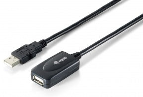 Cable desde USB-A macho 2.0 a USB hembra 2.0 longitud 15 metros intercambiable en caliente plug-and-play con alimentacion de bus USB