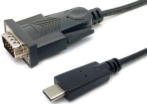 Cable desde USB-C macho a serie rs232 compatible con windows 7/8/10/11 linuxy mac os longitud 1.5 metros