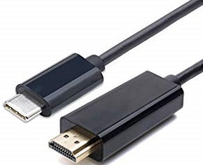 Cable desde USB-C macho a HDMI macho longitud 1.8 metros