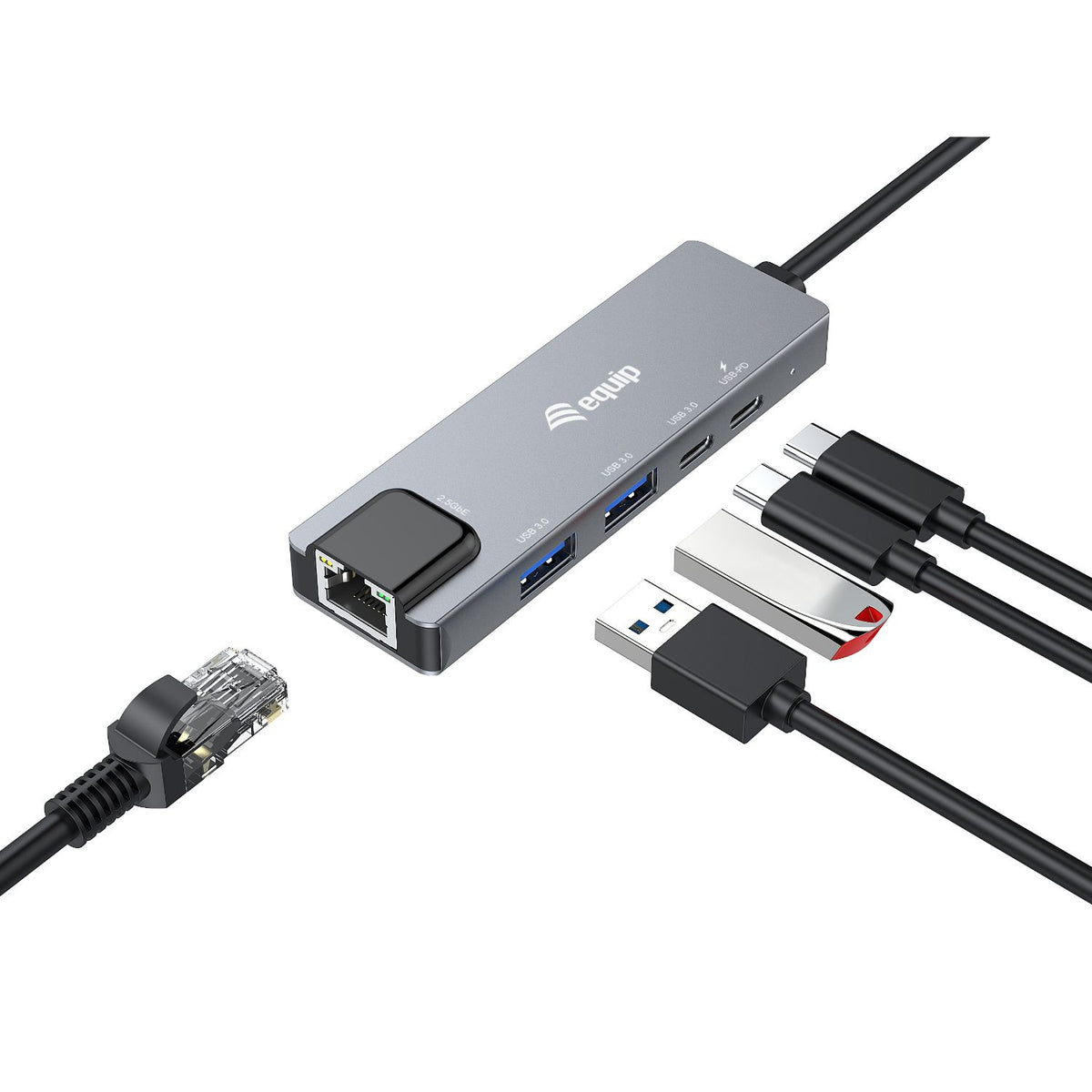 Adaptador EQUIP USB-C 5en1 Ethernet 2.5 GbE (EQ133496)