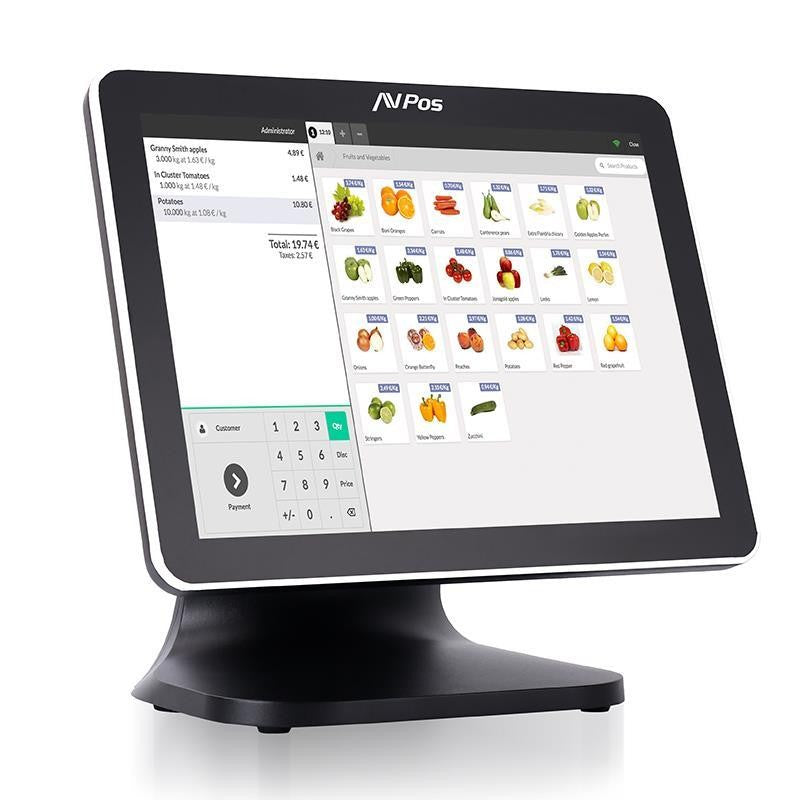 TPV AVPOS K5000 15" ALUMINIO TACTIL I7 10TH/8G/128G/WIFI/MULTIMEDIA/W11P 3Y
