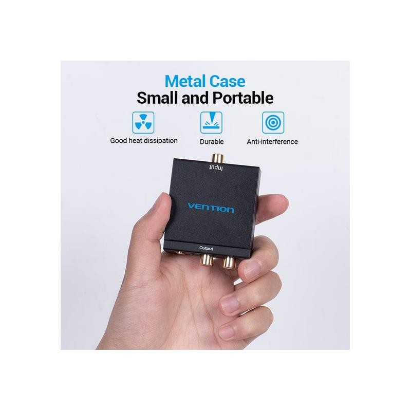 CONVERSOR AUDIO VENTION TOSLINK Y RCA A  2X RCA