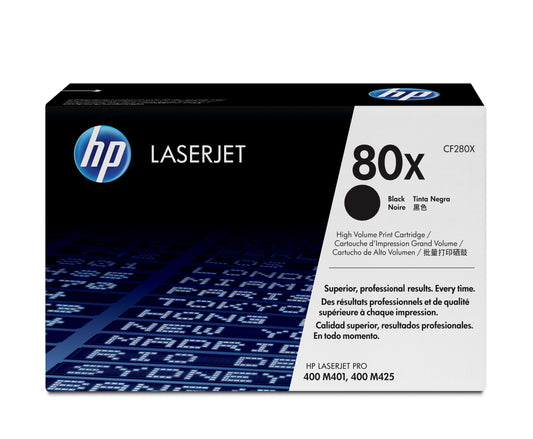 Toner HP LaserJet Pro 80X Negro 6900 páginas (CF280X)