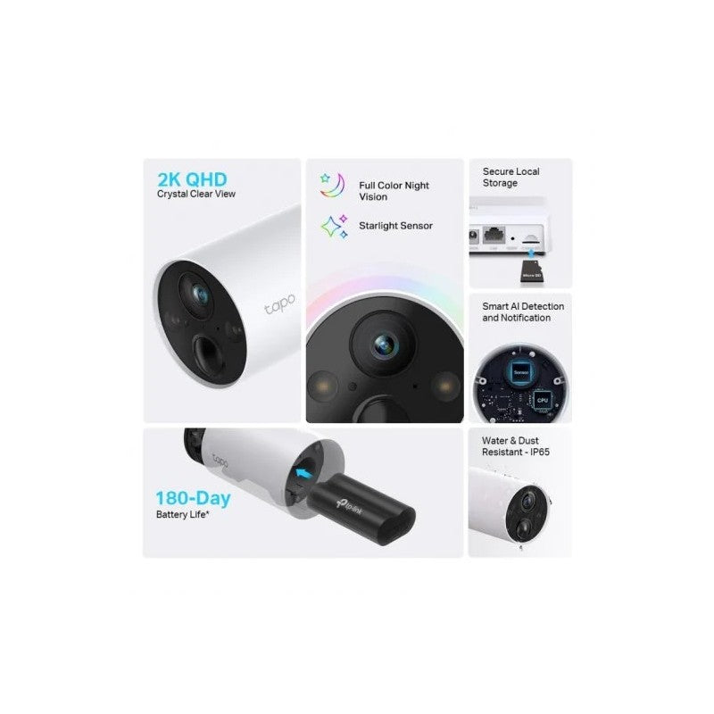 CAMARA IP TP-LINK TAPO C420S2 WIRELESS 2K QHD IP65 EXTERIOR (PACK 2UD)
