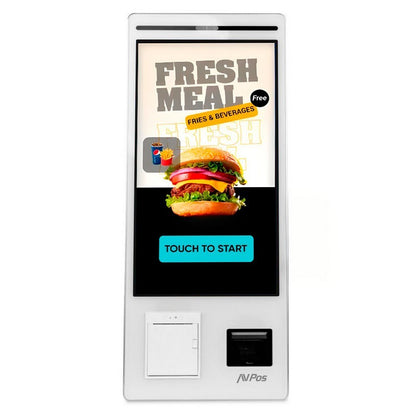 KIOSKO AUTOSERVICIO AVPOS SUELO 27" I5 10TH/8G/256G/WIFI/PRINTER/2D/W11P WH
