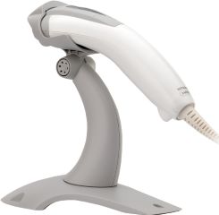 Lector codigos de barras ms-1400xp laser omnidireccional lectura con pulsador con soporte 2d USB blanco