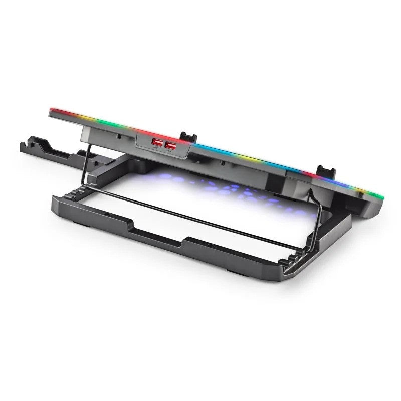 SOPORTE + VENTILADOR NOTEBOOK NGS HEROSTAND RGB BLACK + SOPORTE SMARTPHONE