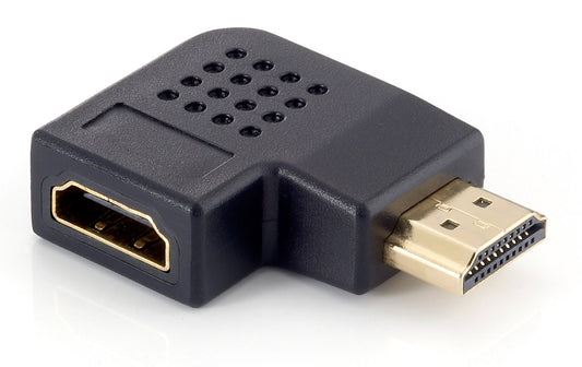 90-Degree Angled HDMI Male to HDMI Female Adapter