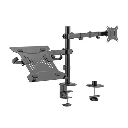 SOPORTE DE MESA MONITOR/NOTEBOOK AISENS REG.ALTURA GIR. INCL. 17"-32" 9KG BLACK