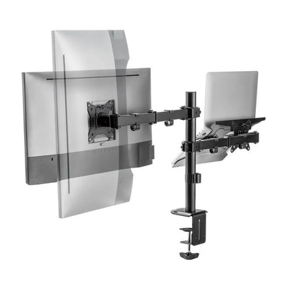 SOPORTE DE MESA MONITOR/NOTEBOOK AISENS REG.ALTURA GIR. INCL. 17"-32" 9KG BLACK