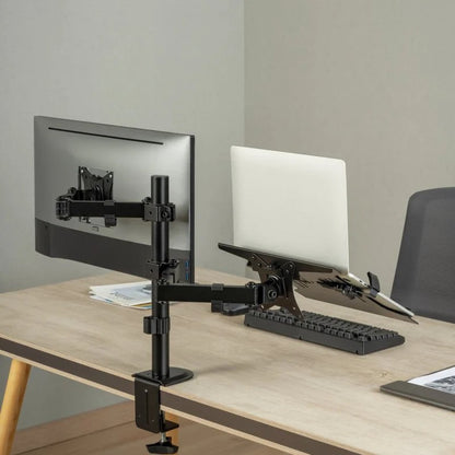 SOPORTE DE MESA MONITOR/NOTEBOOK AISENS REG.ALTURA GIR. INCL. 17"-32" 9KG BLACK