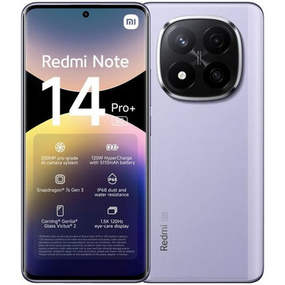 SMARTPHONE XIAOMI REDMI NOTE 14 PRO+ 6.67" 12GB/512GB/200MP/NFC/5G LAVANDER PURPLE