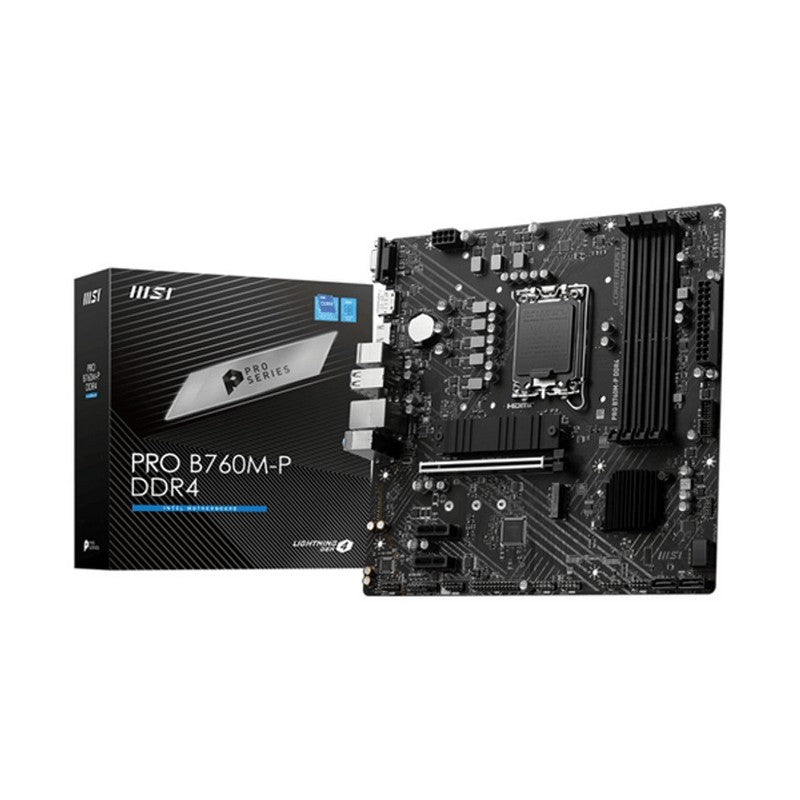 PLACA BASE MSI B760M-P MATX DDR4 VGA + HDMI + DP