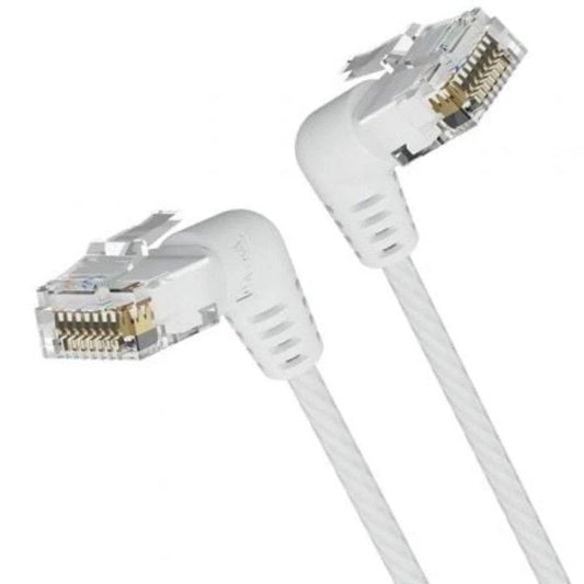 CABLE DE RED CAT.6A UTP 0.5M VENTION CABEZA ROTATORIA 360º  WHITE