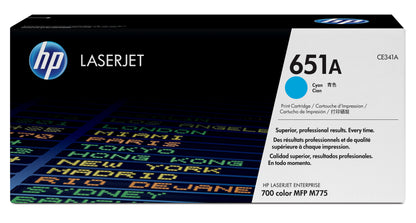 Toner HP LaserJet 651A Cian 16000 páginas (CE341A)