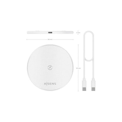 BASE DE CARGA AISENS WIRELESS SMARTPHONE 15W WHITE