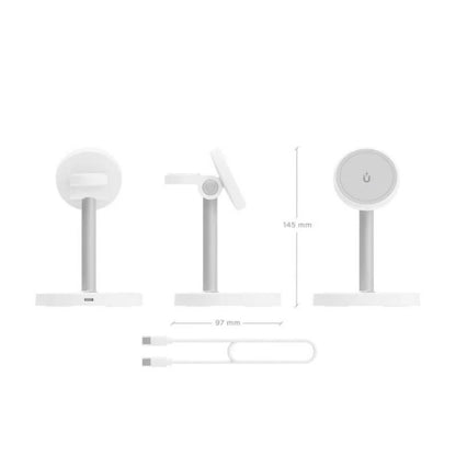 BASE CARGADOR AISENS SMARTPHONE/APPLE WATCH/AURICULARES WIRELESS QI2 15W USB-C WHITE