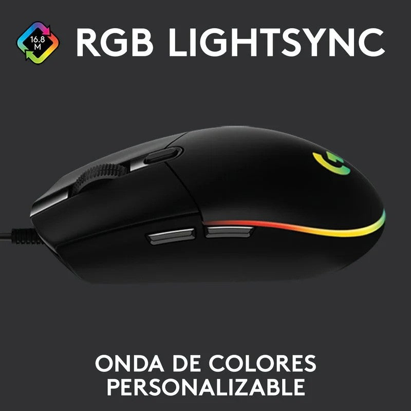 RATON LOGITECH G102 LIGHTSYNC RGB USB BLACK