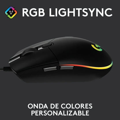 RATON LOGITECH G102 LIGHTSYNC RGB USB BLACK