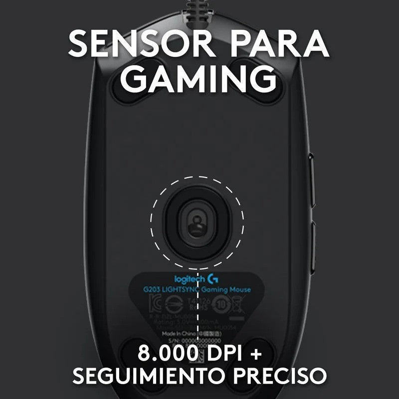 RATON LOGITECH G102 LIGHTSYNC RGB USB BLACK