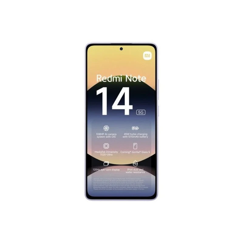 SMARTPHONE XIAOMI REDMI NOTE 14 6.67" 8GB/256GB/108MP/NFC/5G PURPLE