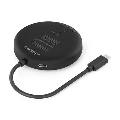 DOCK STATION CLONE AISENS X2 M2 NVME USB-C 3.2 BLACK