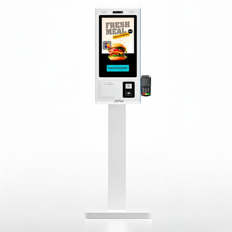 KIOSKO AUTOSERVICIO AVPOS SMARTLINE SUELO 27" I5 10TH/8GB/256GB/WIFI/PRINTER/2D WHITE
