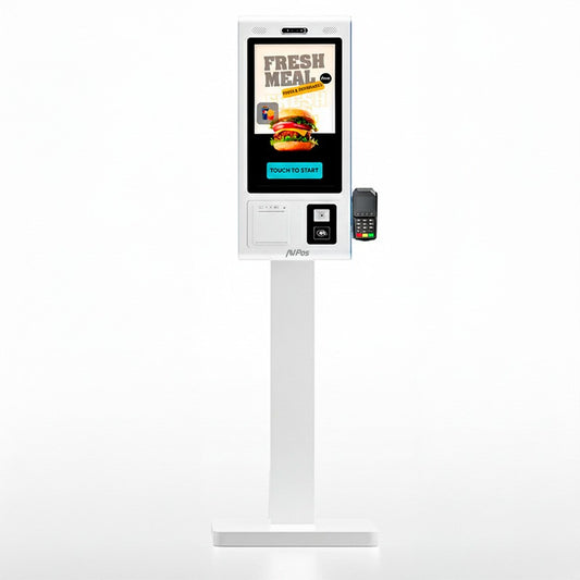 KIOSKO AUTOSERVICIO AVPOS SMARTLINE SUELO 27" I5 10TH/8GB/256GB/WIFI/PRINTER/2D WHITE