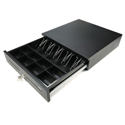 CAJON PORTAMONEDAS AVPOS U285 41CM ACERO ALTA RESISTENCIA BANDEJA EXTRAIBLE