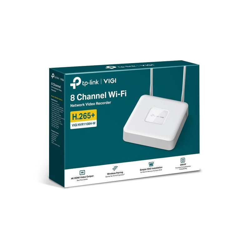 GRABADOR IP NVR TP-LINK VIGI 8 CH IP 1HDD H265+ SATA WHITE