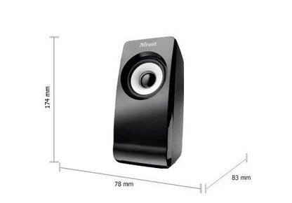 Altavoces Trust Remo 2.0 8W 3.5mm Negros (17595)