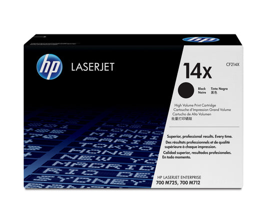 HP CF214X Black Original LaserJet Toner Cartridge - 14X. 17,500 Pages